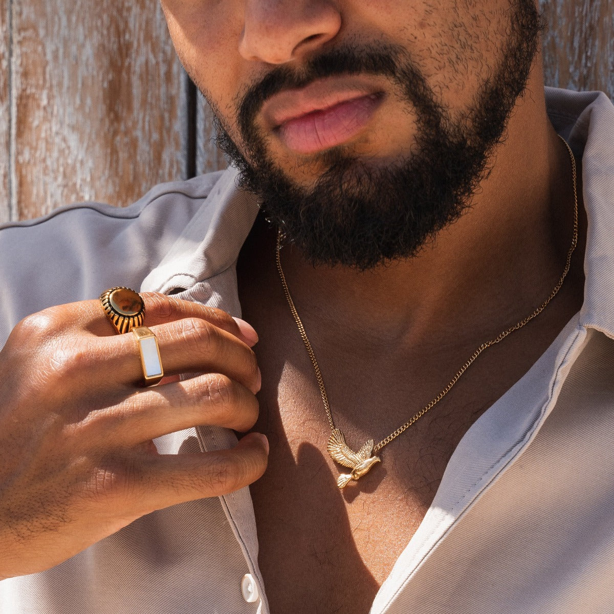 Dove Pendant Necklace - Gold