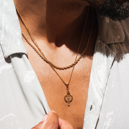 Torch Pendant Necklace - Gold