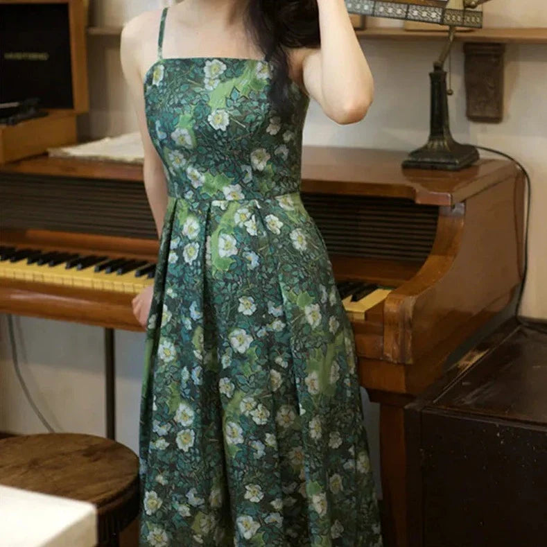 Wild roses, Van Gogh strap Dress