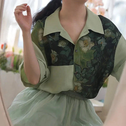 Wild roses, Van Gogh Sleeve Shirt