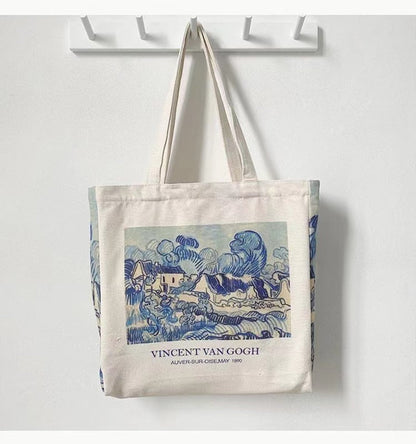 Van Gogh Artsy canvas tote bags