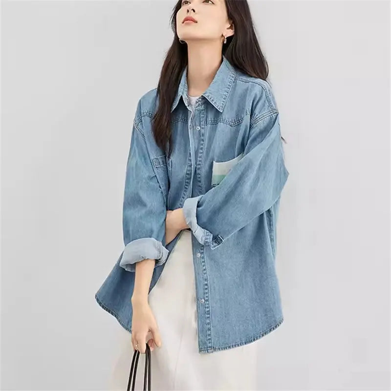 Vincent Van Gogh Inspired Denim shirt