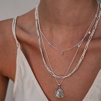 Minimalist Figari Chain Necklace - Silver