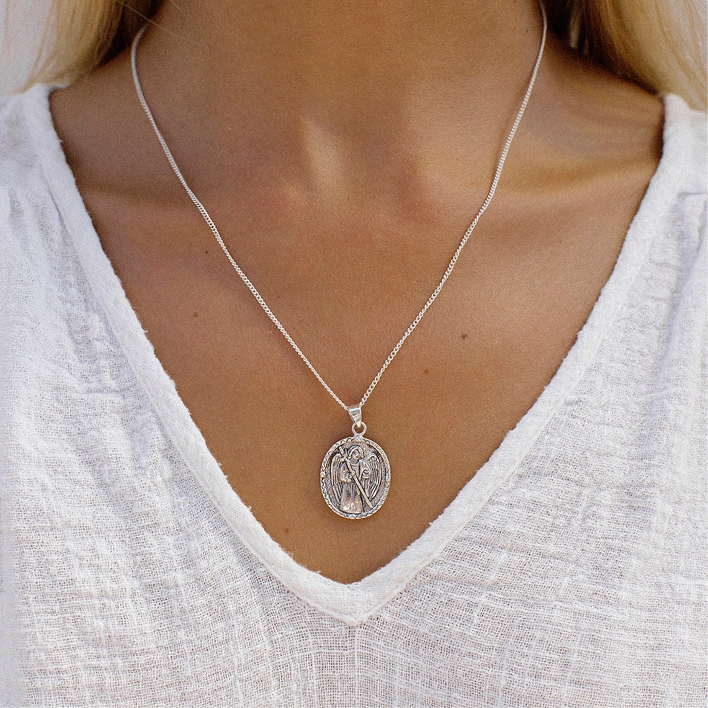 St Raphael - Patron Saint of Happy Meetings, Doctors & Nurses - Silver